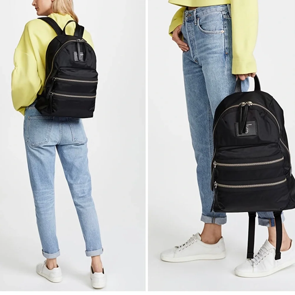 Marc Jacobs Black Biker Nylon Backpack